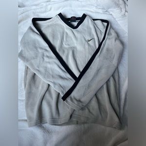 Men’s Vintage Cream Colored Embroidered Nike Crewneck